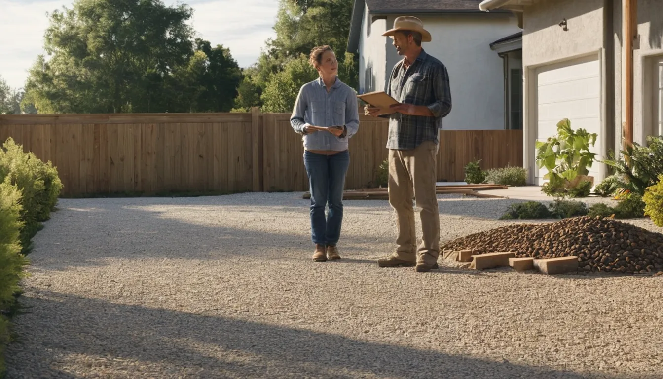 A homeowner reviewing a written concrete quote with a local provider